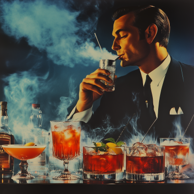 1960s Cocktail Mixologist Ad