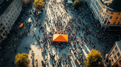 Crowd at Copenhagen Square