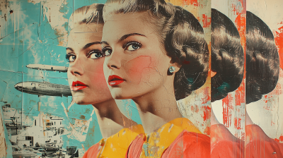 Nostalgic 1950s Collage