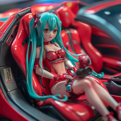 Strawberry Miku in Ferrari