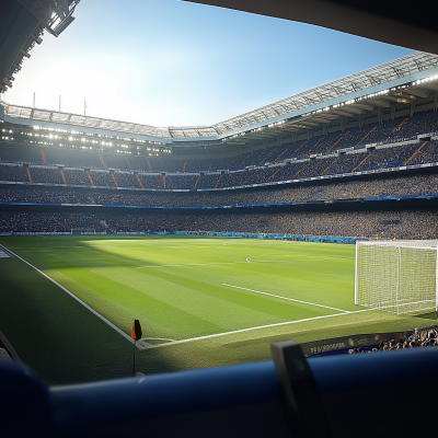 View of Santiago Bernabeu Stadium