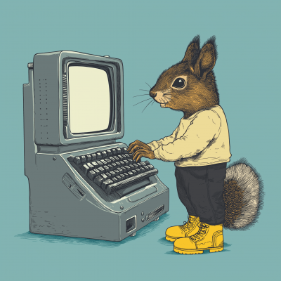 Squirrel Typing Retro