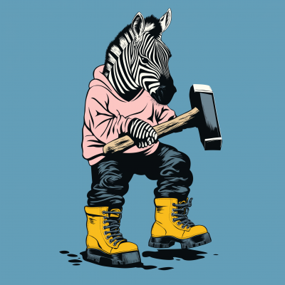 Zebra with Sledgehammer