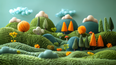 Colorful Plush Landscape