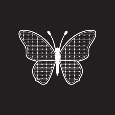 Solar Butterfly Logo Design