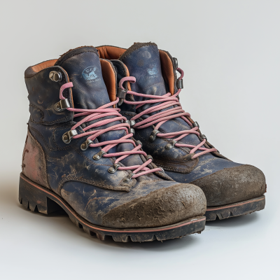 Muddy Leather Hiker Boots