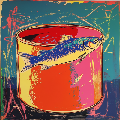 Fish Motive on Soup Can