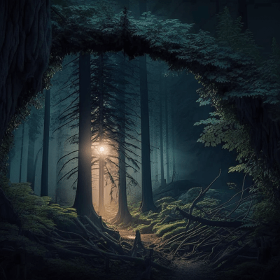 Mysterious Forest Glow