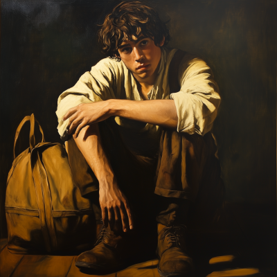 Emigrant in Caravaggio Style