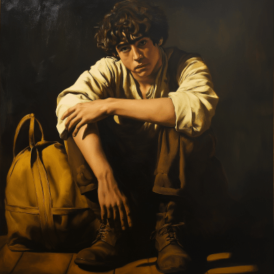 Emigrant in Caravaggio Style