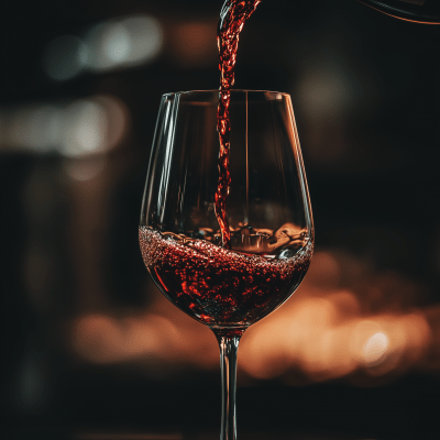 Elegant Red Wine Pour