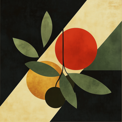 Geometric Olive Poster