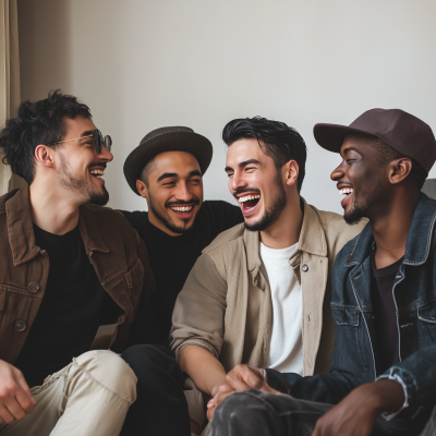 Diverse Friends on Sofa