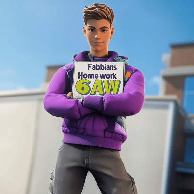 Fortnite Character with Sign