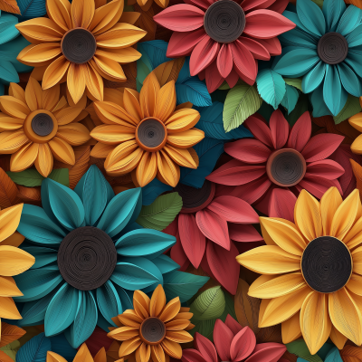 Playful Sunflower Pattern