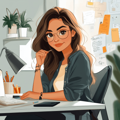 Gen Z Woman at Desk