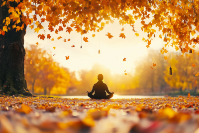 Meditation in a Serene Forest Clearing