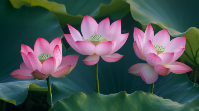 Blooming Lotus Flowers