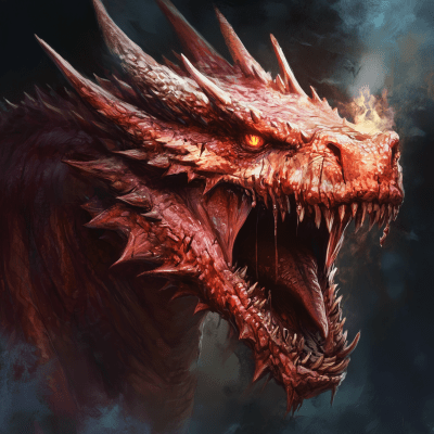 Mangled Feral Red Dragon