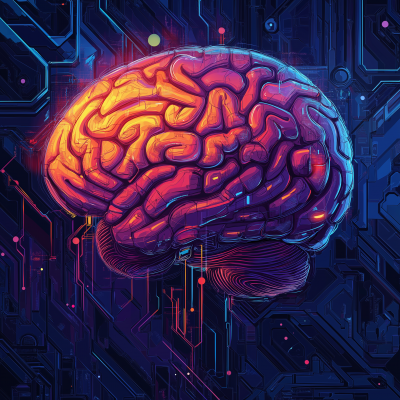 Futuristic Human Brain Illustration