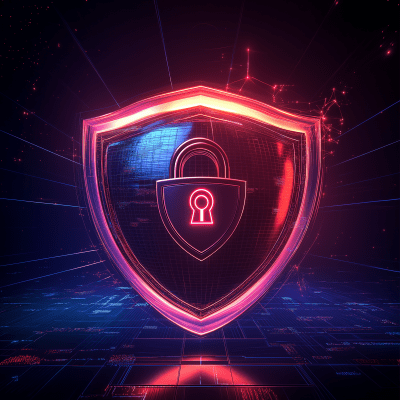 Futuristic Cyber Security Illustration