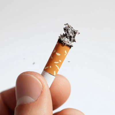 Close Up Hand with Cigarette