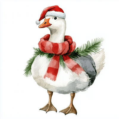 Cute Christmas Goose