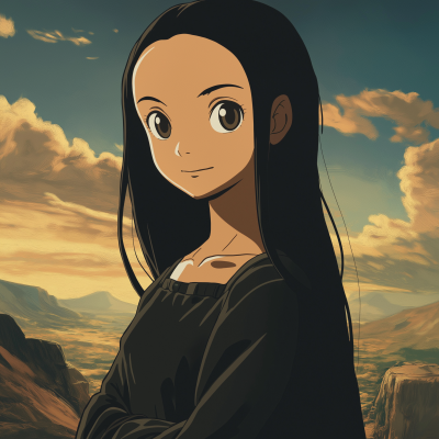 Studio Ghibli Style Mona Lisa Anime Drawing