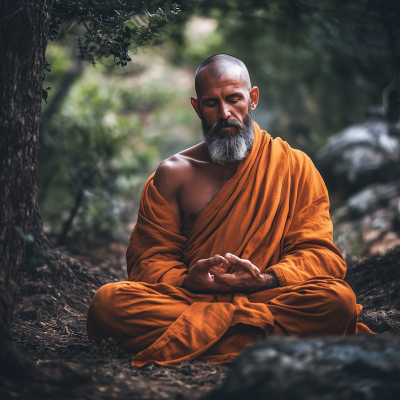 Meditating Warrior Monk