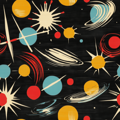 1950s Orbital Salvage Bedspread Pattern