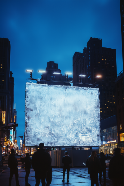 Ice Billboard at Dusk