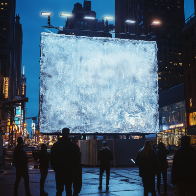 Ice Billboard at Dusk