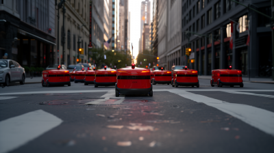 Delivery Robots on a City Street