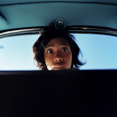 Woman Looking into Car Trunk