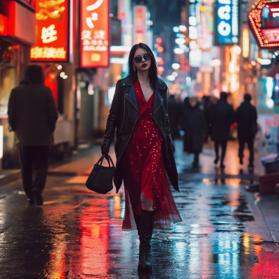 Stylish Japanese Girl in Tokyo