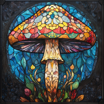 Sacred Mushroom Stained Glass