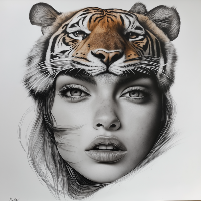 Tiger Head Portrait