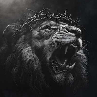 Lion with Crown of Thorns