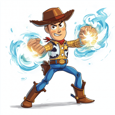 Woody as a Street Fighter