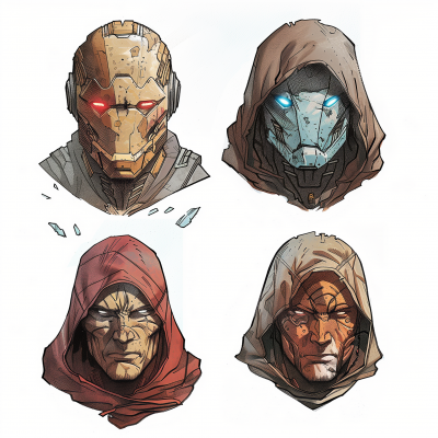 Comic Character Heads