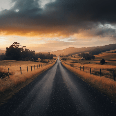 Cinematic Country Road