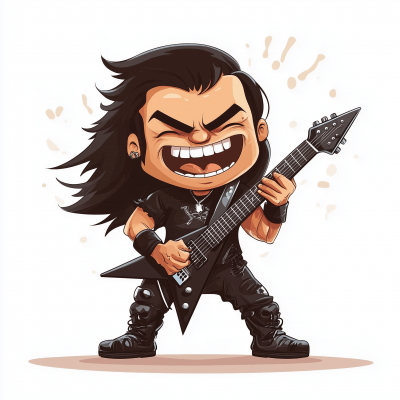 Heavy Metal Guitar Player