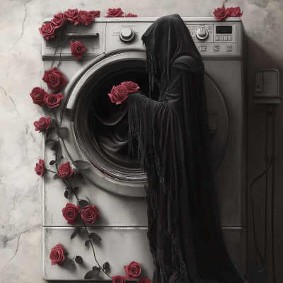 Reaper with Roses