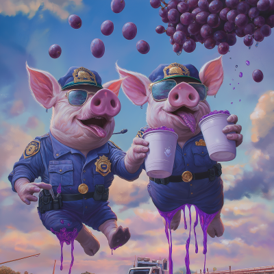 Flying Pigs Dressed as Cops