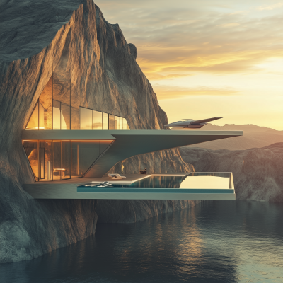 Futuristic Mountain Home