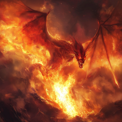 Majestic Fire Dragon