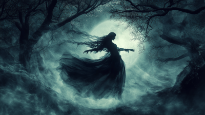 Mystical Dance in the Moonlit Forest