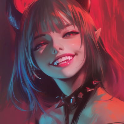 Portrait of a Beautiful Demon Girl