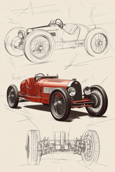 Bugatti Type 35T from Multiple Perspectives