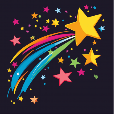 Colorful Shooting Star Design